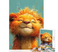 1000 Piece Jigsaw Puzzles for Adults Jigsaw Sunny Lion Bliss Toy Wall Decor Birthday Gift Hands-on Game Enhance Love between Couples Size 38x26cm