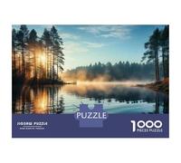 1000 Piece Jigsaw Puzzles for Adults Jigsaw Sunrise over The Lake-1 Puzzle for Adults Hands-on Game Analysis And Logic Challenging Game Gifts 38x26cm/1000pcs