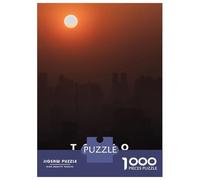 1000 Piece Jigsaw Puzzles for Adults Jigsaw Sunset on Tokyo Puzzles for Adults Brain Teaser Game Enhance Memory Fun Activities at Home 70x50cm/1000pcs