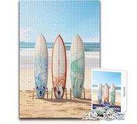 1000 Piece Jigsaw Puzzles for Adults Jigsaw Surfboard Paradise Challenging Game Toys Difficult Challenge Gifts Ideas Size 50x75cm