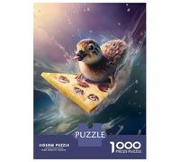1000 Piece Jigsaw Puzzles for Adults Jigsaw Surfing Ducklings Adult Jigsaw Puzzle Toy Wall Decor A Work of Art Fun Activities at Home 52x38cm/1000pcs