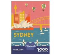 1000 Piece Jigsaw Puzzles for Adults Jigsaw Sydney City Puzzles for Adults Toy Wall Decor Perfect Decoration Challenging Game Gifts 52x38cm/1000pcs