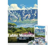 1000 Piece Jigsaw Puzzles for Adults Jigsaw Table Mountain, South Africa Hands-on Game Enhance Memory Home Decoration Toys Gifts for Friends And Family (38x52cm)