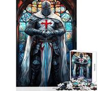 1000 Piece Jigsaw Puzzles for Adults Jigsaw Templar Knights Vigil Hands-on Game Family Activities Educational Toy Help The Brain Exercise (38X52CM)