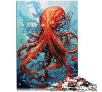 1000 Piece Jigsaw Puzzles for Adults Jigsaw The Creepy Squid Jigsaw Puzzle 26x38cm Challenging Game and Family Play for teenager Age 14+