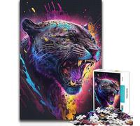 1000 Piece Jigsaw Puzzles for Adults Jigsaw The Excited Panther Brainteaser Family Games Wall Decoration Gifts Ideas (50x75cm)