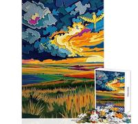 1000 Piece Jigsaw Puzzles for Adults Jigsaw The Great Plains - Endless Horizon Hands-on Game Pattern Assembly Anti-Stress Toys Suitable for Desktop Decoration (50X75cm)