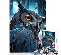 1000 Piece Jigsaw Puzzles for Adults Jigsaw The Owl in Tokyo City Hands-on Game Family Activities Educational Toy Help The Brain Exercise (38X52CM)