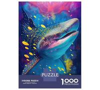 1000 Piece Jigsaw Puzzles for Adults Jigsaw The Peaceful Whale Shark Jigsaw for Adults Relax Games Improve Memory Challenging Game Gifts 52x38cm/1000pcs