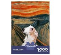 1000 Piece Jigsaw Puzzles for Adults Jigsaw The Scream Borzoi Jigsaw Puzzle Toy Wall Decor But Fun And Humorous Fun at Home Activities, 52x38cm/1000pcs