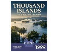 1000 Piece Jigsaw Puzzles for Adults Jigsaw Thousand Islands National Park Canada Puzzles for Adults Fun Games Wall Art Fun at Home Activities, 38x26cm/1000pcs
