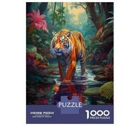 1000 Piece Jigsaw Puzzles for Adults Jigsaw Tiger in Amazon Rainforest Jigsaw for Adults Family Games Birthday Present Unique Birthday And Xmas Gifts 38x26cm/1000pcs