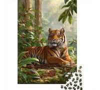 1000 Piece Jigsaw Puzzles for Adults Jigsaw Tiger in Amazon Rainforest Jigsaw for Adults Relax Games Improve Memory Challenging Game Gifts 70x50cm/1000pcs