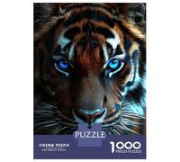 1000 Piece Jigsaw Puzzles for Adults Jigsaw Tiger Portrait with Intense Blue Eyes Jigsaws for Adults DIY Toys Birthday Present Challenging Game Gifts 70x50cm/1000pcs