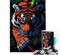 1000 Piece Jigsaw Puzzles for Adults Jigsaw Tiger with Claws Teenager Puzzles Fun Games Pattern Assembly Unique Birthday And Xmas Gifts (Size 38x52cm)
