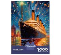 1000 Piece Jigsaw Puzzles for Adults Jigsaw Titanic Watercolor Jigsaws for Adults Toy Wall Decor Staycation Kill Time Unique Birthday And Xmas Gifts 52x38cm/1000pcs