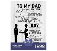 1000 Piece Jigsaw Puzzles for Adults Jigsaw To My Dad From Son Jigsaw Puzzle Toy Wall Decor But Fun And Humorous Fun at Home Activities, 70x50cm/1000pcs