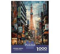 1000 Piece Jigsaw Puzzles for Adults Jigsaw Tokyo Urban Energy Japan Jigsaw for Adults Relax Games Improve Memory Challenging Game Gifts 38x26cm/1000pcs