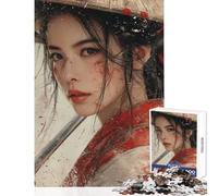 1000 Piece Jigsaw Puzzles for Adults Jigsaw Traditional Asian Katana Educational Games Home Art Decor DIY Toys Help The Brain Exercise (26X38cm)