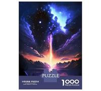 1000 Piece Jigsaw Puzzles for Adults Jigsaw Twilight Galaxy Lake Teenager Puzzles Relaxing Games Hand Speed Race Christmas Birthday Gifts 52x38cm/1000pcs
