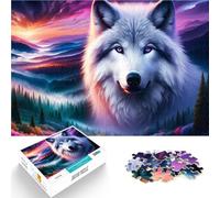 1000 Piece Jigsaw Puzzles for Adults Jigsaw Twilight Spirit Wolf Hands-on-Spiel Tolles Geschenk für Spiele75x50cm