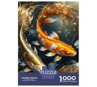 1000 Piece Jigsaw Puzzles for Adults Jigsaw Two Fish in Harmony Puzzles for Adults Relax Games Birthday Present Christmas Birthday Gifts 38x26cm/1000pcs