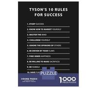 1000 Piece Jigsaw Puzzles for Adults Jigsaw Tyson 10 Rules For Success Puzzle for Adults Anti-Stress Toys For Family Fun Fun Activities at Home 70x50cm/1000pcs