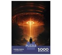 1000 Piece Jigsaw Puzzles for Adults Jigsaw UFO Alien Abduction Jigsaws for Adults Toy Wall Decor Staycation Kill Time Unique Birthday And Xmas Gifts 52x38cm/1000pcs