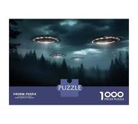 1000 Piece Jigsaw Puzzles for Adults Jigsaw UFOs Over Forest Jigsaws for Adults DIY Toys Birthday Present Challenging Game Gifts 38x26cm/1000pcs
