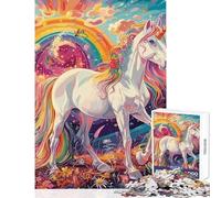 1000 Piece Jigsaw Puzzles for Adults Jigsaw Unicorn Fantasy Educational Games Home Art Decor DIY Toys Help The Brain Exercise (50X75cm)