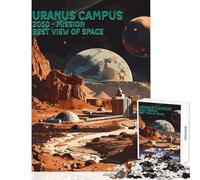1000 Piece Jigsaw Puzzles for Adults Jigsaw Uranus Campus Space Tour Fun Games for The Whole Family Educational Toy Suitable for Desktop Decoration (52X38cm)