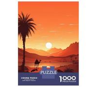 1000 Piece Jigsaw Puzzles for Adults Jigsaw Vast Desert at Sunset Puzzles for Adults Brain Teaser Game Enhance Memory Fun Activities at Home 38x26cm/1000pcs