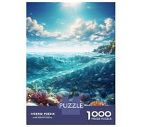 1000 Piece Jigsaw Puzzles for Adults Jigsaw Vibrant Coral Reef Puzzles for Adults Toy Wall Decor Perfect Decoration Challenging Game Gifts 70x50cm/1000pcs