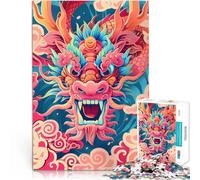 1000 Piece Jigsaw Puzzles for Adults Jigsaw Vibrant Dragon Roar Mustermontage Tolle Geschenke und Spielzeuge38x26cm