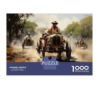 1000 Piece Jigsaw Puzzles for Adults Jigsaw Vintage Car Race Jigsaws for Adults Relaxing Games Analysis And Logic Fun at Home Activities, 52x38cm/1000pcs
