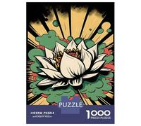 1000 Piece Jigsaw Puzzles for Adults Jigsaw Vivid Lotus Flower Pop Art Puzzles for Adults Relax Games Birthday Present Christmas Birthday Gifts 70x50cm/1000pcs