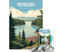 1000 Piece Jigsaw Puzzles for Adults Jigsaw Voyageurs National Park Hands-on Game Learning Educational Toys Birthday Gifts for The Whole Family (Size 75x50cm)