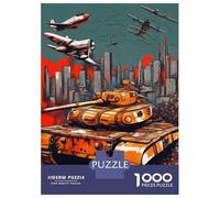 1000 Piece Jigsaw Puzzles for Adults Jigsaw War Tank Jigsaws for Adults Toy Wall Decor Staycation Kill Time Unique Birthday And Xmas Gifts 38x26cm/1000pcs