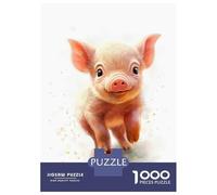 1000 Piece Jigsaw Puzzles for Adults Jigsaw Watercolor Baby Pig Art Jigsaw Puzzle Toy Wall Decor But Fun And Humorous Fun at Home Activities, 38x26cm/1000pcs