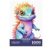 1000 Piece Jigsaw Puzzles for Adults Jigsaw Watercolor Bearded Dragon Jigsaw for Adults Relax Games Improve Memory Challenging Game Gifts 38x26cm/1000pcs
