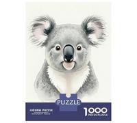 1000 Piece Jigsaw Puzzles for Adults Jigsaw Watercolor Koala Portrait Puzzles for Adults Anti-Stress Toys Presents for Women Fun Activities at Home 38x26cm/1000pcs