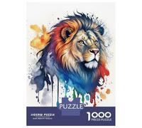 1000 Piece Jigsaw Puzzles for Adults Jigsaw Watercolor Lion Jigsaw Puzzle Toy Wall Decor But Fun And Humorous Fun at Home Activities, 52x38cm/1000pcs