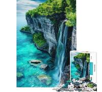 1000 Piece Jigsaw Puzzles for Adults Jigsaw Waterfall Cliffside Puzzles for Adults Brain Teaser Game Analysis And Logic Unique Birthday And Xmas Gifts (Size 38x52cm)