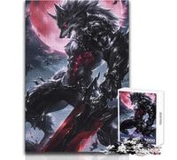 1000 Piece Jigsaw Puzzles for Adults Jigsaw Werewolf Warrior Ideal for Quiet Relaxing Moments Clean Uniform Cut Leisure Toy Size 38x26cm