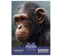 1000 Piece Jigsaw Puzzles for Adults Jigsaw Wet Chimpanzee CloseUp Jigsaws for Adults Toy Wall Decor Staycation Kill Time Unique Birthday And Xmas Gifts 52x38cm/1000pcs