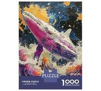 1000 Piece Jigsaw Puzzles for Adults Jigsaw Whale Ocean Paint Puzzles for Adults Relax Games Birthday Present Christmas Birthday Gifts 38x26cm/1000pcs