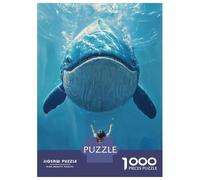 1000 Piece Jigsaw Puzzles for Adults Jigsaw Whale Whisperer Girl Adult Jigsaw Puzzle Toy Wall Decor A Work of Art Fun Activities at Home 38x26cm/1000pcs