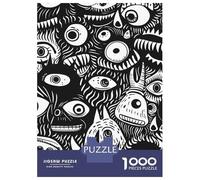 1000 Piece Jigsaw Puzzles for Adults Jigsaw Whimsical Doodle Monster Adult Jigsaw Puzzle Hands-on Game Perfect Decoration Challenging Game Gifts 70x50cm/1000pcs