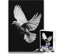 1000 Piece Jigsaw Puzzles for Adults Jigsaw White Dove In Flight Challenging Game Toys Difficult Challenge Gifts Ideas Size 50x75cm