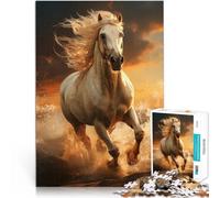 1000 Piece Jigsaw Puzzles for Adults Jigsaw white horse galloping Hands-on-Spiel Tolles Geschenk für Spiele50x70cm